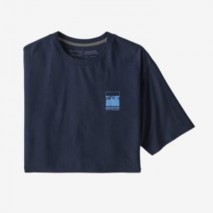 Patagonia Alpine Icon Regenerative Organic Certified™ Cotton T-Shirt Miesten T Paidat Laivastonsininen Suomi | DS2166-0757