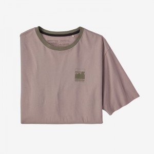 Patagonia Alpine Icon Regenerative Organic Certified™ Cotton T-Shirt Miesten T Paidat Stingray Mauve Suomi | NP2167-9254