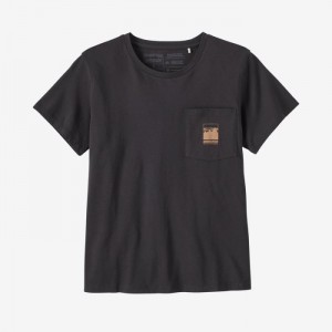 Patagonia Alpine Icon Regenerative Organic Certified™ Cotton Pocket T-Shirt Naisten T Paidat Mustat Suomi | IE3685-7501