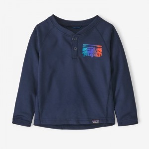 Patagonia Baby Capilene® Midweight Henley Lasten Baselayers Laivastonsininen Suomi | JU4047-5901