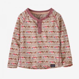 Patagonia Baby Capilene® Midweight Henley Lasten Baselayers Vaaleanpinkki Suomi | VD4049-6881