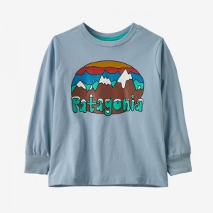 Patagonia Baby Long-Sleeved Regenerative Organic Certified™ Cotton Graphic T-Shirt Lasten T Paidat Sininen Suomi | DI496-7602