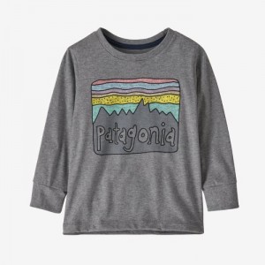 Patagonia Baby Long-Sleeved Regenerative Organic Certified™ Cotton Graphic T-Shirt Lasten T Paidat Laivastonsininen Suomi | UG498-7707