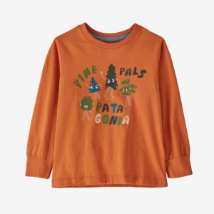 Patagonia Baby Long-Sleeved Regenerative Organic Certified™ Cotton Graphic T-Shirt Lasten T Paidat Oranssi Suomi | RC500-1421