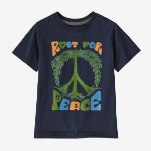 Patagonia Baby Regenerative Organic Certified™ Cotton Graphic T-Shirt Lasten T Paidat Laivastonsininen Suomi | BT513-6943