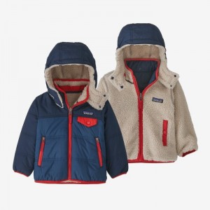 Patagonia Baby Reversible Tribbles Hoody Lasten Huppari Sininen Suomi | WX202-1350