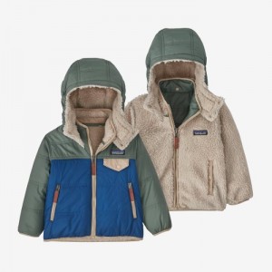 Patagonia Baby Reversible Tribbles Hoody Lasten Huppari Sininen Suomi | HC204-8211