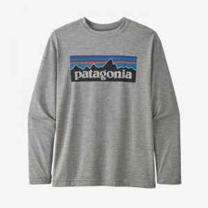 Patagonia Boys' Long-Sleeved Capilene® Cool Daily T-Shirt Lasten T Paidat Harmaat Suomi | NV516-7398