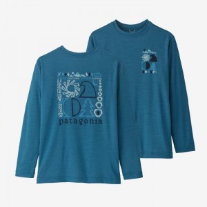 Patagonia Boys' Long-Sleeved Capilene® Cool Daily T-Shirt Lasten T Paidat Sininen Suomi | XJ518-5867