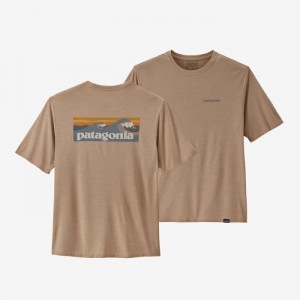 Patagonia Capilene® Cool Daily Graphic Shirt Miesten Paidat Boardshort Logo: Oar Tan X-Dye Suomi | UM1596-7886