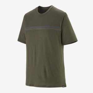 Patagonia Capilene® Cool Merino Graphic Shirt Miesten Paidat Vihreä Suomi | LH1633-5959