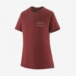 Patagonia Capilene® Cool Merino Graphic Shirt Naisten Paidat Punainen Suomi | VU3407-5593