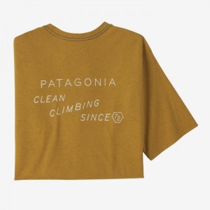 Patagonia Clean Climb Trade Responsibili-Tee® Miesten Tees Kultaiset Suomi | HO2247-6558