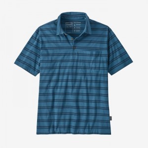 Patagonia Cotton in Conversion Lightweight Polo Shirt Miesten Paidat Sininen Suomi | FT1658-7599