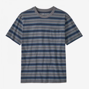 Patagonia Cotton in Conversion Midweight Pocket Tee Miesten Tees Harmaat Suomi | OJ2254-0351