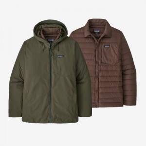 Patagonia Downdrift 3-in-1 Jacket Miesten Takit Vihreä Suomi | PX1062-0813