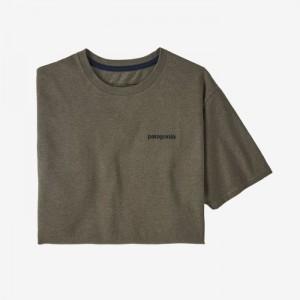 Patagonia Fitz Roy Icon Responsibili-Tee® Miesten Tees Vihreä Suomi | ZN2236-6889