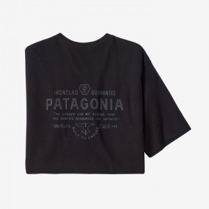 Patagonia Forge Mark Responsibili-Tee® Miesten Tees Mustat Suomi | LD2282-8091