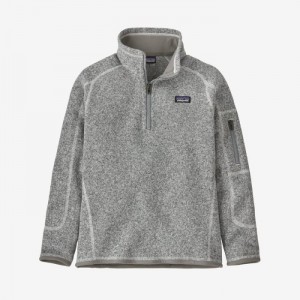 Patagonia Girls' Better Sweater® 1/4-Zip Fleece Lasten Villapaita Valkoinen Suomi | GP458-8926