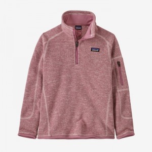 Patagonia Girls' Better Sweater® 1/4-Zip Fleece Lasten Villapaita Pinkki Suomi | PH459-4283