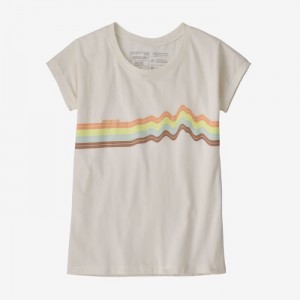 Patagonia Girls' Regenerative Organic Certified™ Cotton Graphic T-Shirt Lasten T Paidat Valkoinen Suomi | UG525-5723