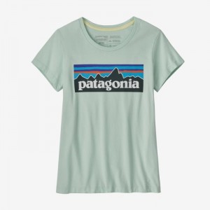 Patagonia Girls' Regenerative Organic Certified™ Cotton P-6 Logo T-Shirt Lasten T Paidat Vihreä Suomi | XW527-7354