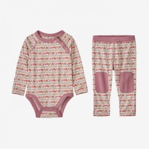 Patagonia Infant Capilene® Midweight Set Lasten Baselayers Vaaleanpinkki Suomi | KZ4072-5716