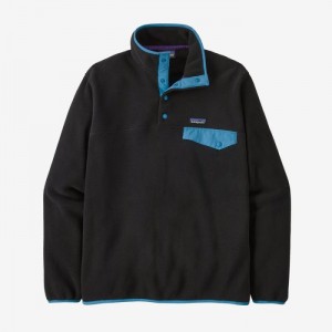 Patagonia Lightweight Synchilla® Snap-T® Fleece Pullover Miesten Villapusero Mustat Suomi | VE1512-9679