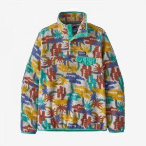 Patagonia Lightweight Synchilla® Snap-T® Fleece Pullover Naisten Villapusero Tree Connection Big: Fresh Teal Suomi | CW3259-7559