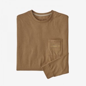 Patagonia Long-Sleeved '73 Skyline Pocket Responsibili-Tee® Miesten Tees Ruskea Suomi | FM2313-3547