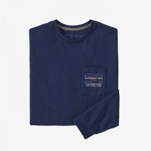 Patagonia Long-Sleeved '73 Skyline Pocket Responsibili-Tee® Miesten Tees Sininen Suomi | WR2316-3147