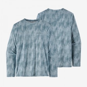 Patagonia Long-Sleeved Capilene® Cool Daily Fish Graphic Shirt Miesten Paidat Vaaleanharmaat Suomi | TM1682-4603