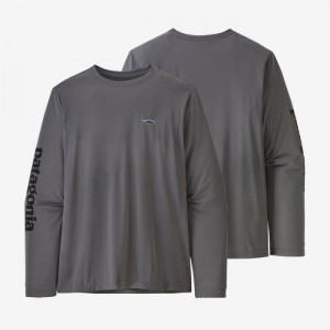 Patagonia Long-Sleeved Capilene® Cool Daily Fish Graphic Shirt Miesten Paidat Harmaat Suomi | CR1686-5217