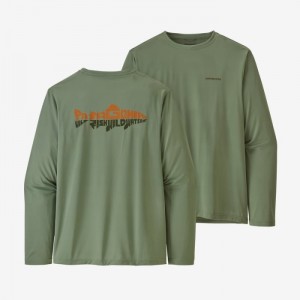 Patagonia Long-Sleeved Capilene® Cool Daily Fish Graphic Shirt Miesten Paidat Vihreä Suomi | CZ1689-2505