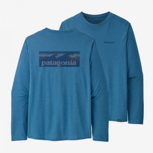 Patagonia Long-Sleeved Capilene® Cool Daily Graphic Shirt Miesten Paidat Sininen Suomi | VF1690-7098