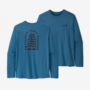 Patagonia Long-Sleeved Capilene® Cool Daily Graphic Shirt Miesten Paidat Sininen Suomi | VX1700-3031