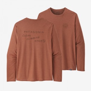 Patagonia Long-Sleeved Capilene® Cool Daily Graphic Shirt Miesten Paidat Ruskea Suomi | HI1704-8355