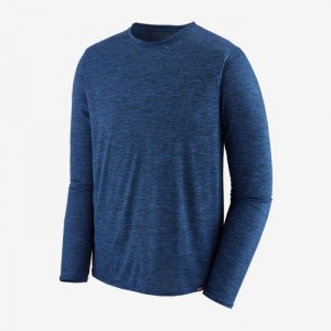 Patagonia Long-Sleeved Capilene® Cool Daily Shirt Miesten Paidat Sininen Laivastonsininen Sininen Suomi | HA1726-8542