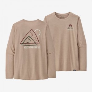 Patagonia Long-Sleeved Capilene® Cool Daily Graphic Shirt Naisten Paidat Slow Going: Oar Tan X-Dye Suomi | VM3434-7668