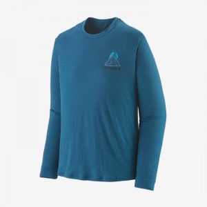 Patagonia Long-Sleeved Capilene® Cool Merino Graphic Shirt Miesten Paidat Sininen Suomi | VE1735-6230