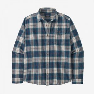 Patagonia Long-Sleeved Cotton in Conversion Fjord Flannel Shirt Miesten Paidat Sininen Suomi | QI1743-2585