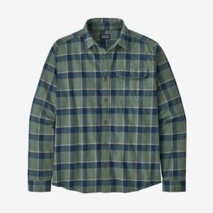 Patagonia Long-Sleeved Cotton in Conversion Fjord Flannel Shirt Miesten Paidat Vihreä Suomi | NG1744-8760