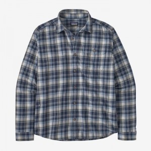 Patagonia Long-Sleeved Cotton in Conversion Fjord Flannel Shirt Miesten Paidat Laivastonsininen Suomi | NY1747-4057