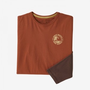 Patagonia Long-Sleeved GPIW™ Crest Organic Baseball Tee Miesten Tees Ruskea Suomi | DT2336-3612