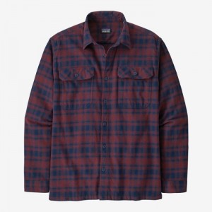 Patagonia Long-Sleeved Organic Cotton Midweight Fjord Flannel Shirt Miesten Paidat Punainen Suomi | UU1760-6836