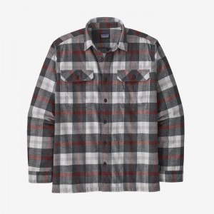 Patagonia Long-Sleeved Organic Cotton Midweight Fjord Flannel Shirt Miesten Paidat Mustat Suomi | GT1762-6163