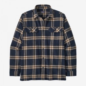 Patagonia Long-Sleeved Organic Cotton Midweight Fjord Flannel Shirt Miesten Paidat Laivastonsininen Suomi | IR1767-9122