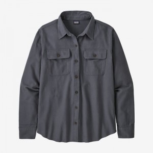 Patagonia Long-Sleeved Organic Cotton Midweight Fjord Flannel Shirt Naisten Paidat Sininen Suomi | NW3516-3371