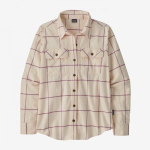 Patagonia Long-Sleeved Organic Cotton Midweight Fjord Flannel Shirt Naisten Paidat Woodland: Natural Suomi | JL3518-3799