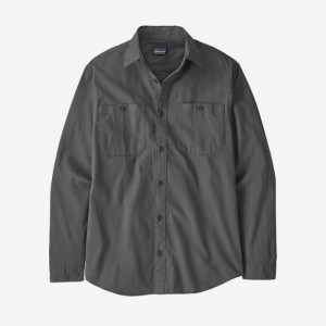 Patagonia Long-Sleeved Pima Cotton Shirt Miesten Paidat Harmaat Suomi | XP1768-4935